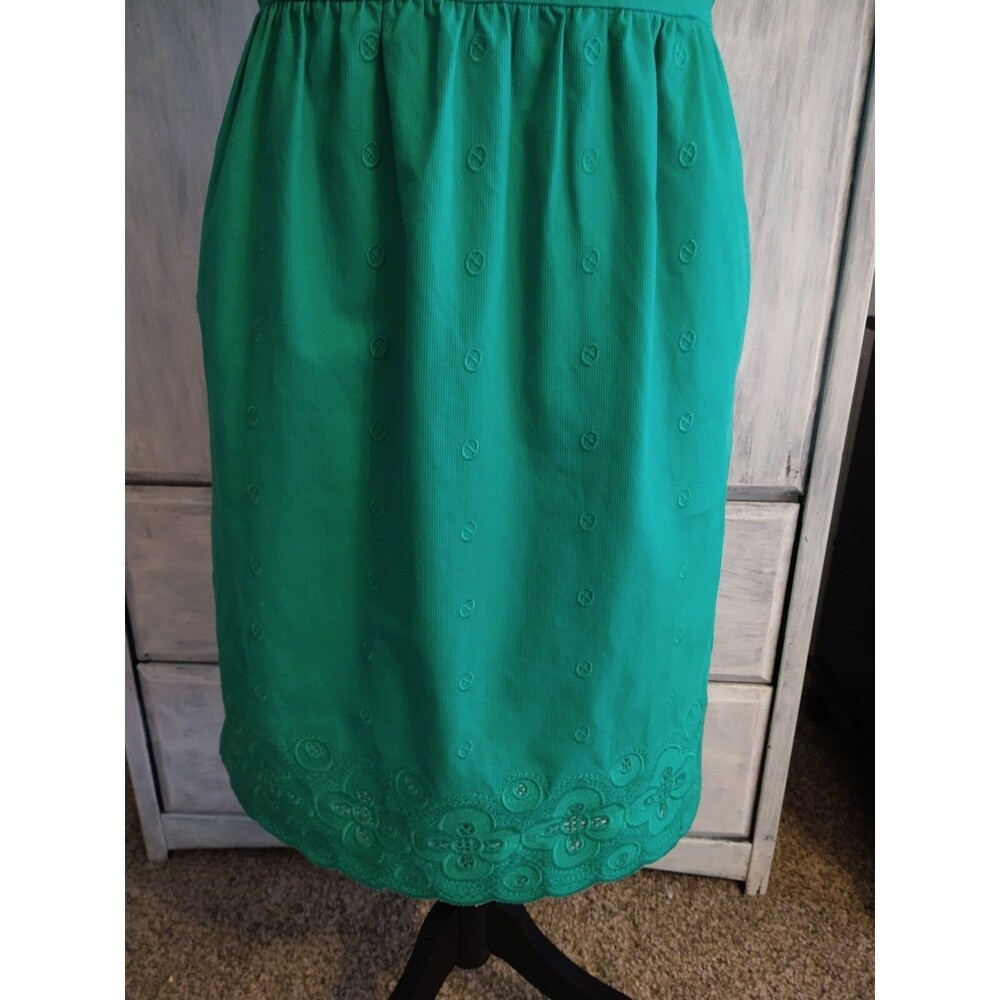 Vineyard vines embroidered dress size 4 Beachy Summer Classic sleeveless green - Picture 6 of 12